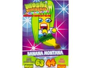 BANANA MONTANA   MOSHI MONSTERS MASH UP TRADING CARD  