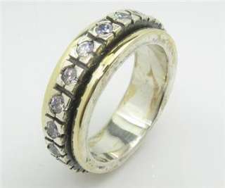 Spinner ring spinning rings zircons bands silver gold NEW