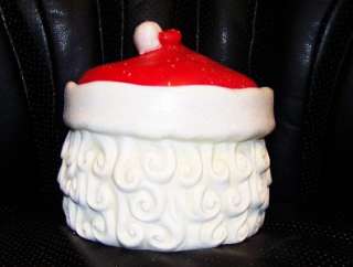 Christmas Holiday Santa Claus Santa Snacks Cookie Jar New in Box FREE 