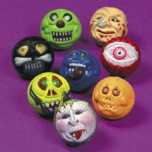 Rubber Monster Head Bouncing Balls (1 dz) Toys & Games