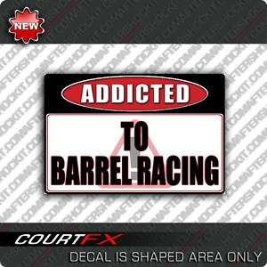 Barrel Racing Warning Sticker Rodeo Decal  