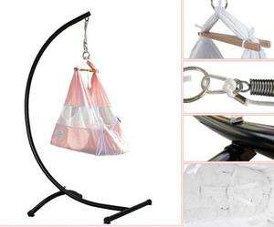   Frame Updated Safer Baby Hammock Bassinets W/Firm Stand Pink  