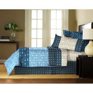 Vibe Blue Bed in a bag bedding comforter set Full  
