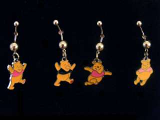 Winnie The Pooh Bear Belly Navel Ring 14G surgical  