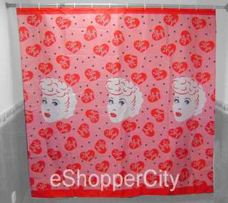 Love Lucy Bathroom Shower Curtain Polyseter New  