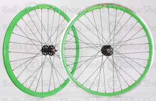 Weinmann DP18 Deep V Track Wheels LIME GREEN Fixed Gear 072774720538 
