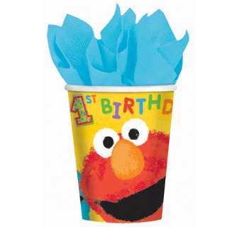 Elmo Party Supplies 1st Birthday   9oz Beverage Cups 18ct 048419992660 