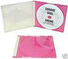 Ultra Thin CD Jewel Boxes Cases Plastic Black 5.2mm x 5  