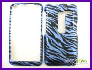 for Metro PCS LG Esteem MS910   Blue Zebra Hard Case Phone Cover 