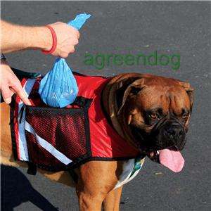 Reflective Dog Safety Vest, Service dog suitable, Bag Dispenser, BLUE 
