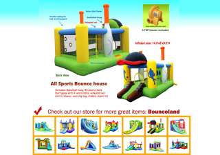 Bounceland Inflatable Bounce House All Sports Bouncer 693349191104 