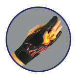 Flashy Flame Bowling Ball Tacky Palm Grip Glove Large  