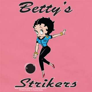 BETTY BOOP STRIKERS Retro Bowling shirt Classic Pink/Black w/ back 