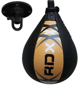 RDX Leather Speed Ball & Swivel Boxing Punch Bag MMA L  