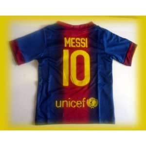 FC BARCELONA 12/13 HOME MESSI 10 FOOTBALL SOCCER KIDS JERSEY 6 7 YEARS 