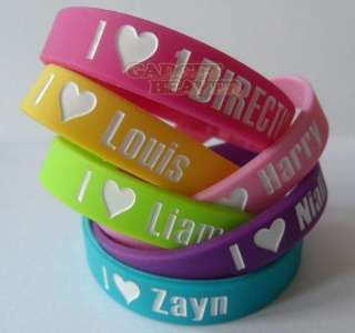 One Direction 1 Direction 1D Wristband Silicone Bracelet x 2   Choose 