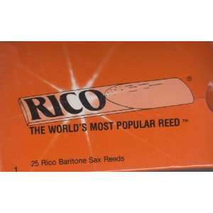  Rico Reeds for Baritone Saxophone Strength #1 25 Reeds Per 