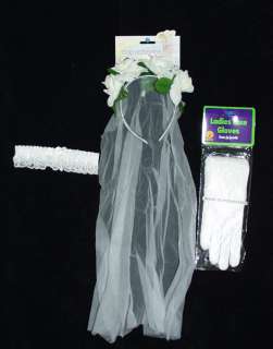 Costume Bridal Accessories~Veil~Gloves~Garter~T Shirt  