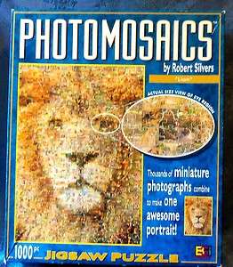 Buffalo Games Puzzle LION 1000 PIECES PHOTOMOSAICS BY ROBERT SILVERS 