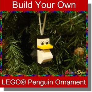 Build Your Own LEGO® Cool Penguin Christmas Holiday Tree Stocking 