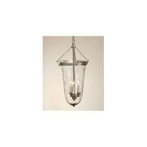  Large Elongated Bell Jar Lantern With Flower Glass by JVI 