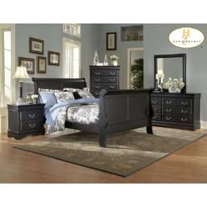    D158 599BK 5 Bastille Collection Black Dresser