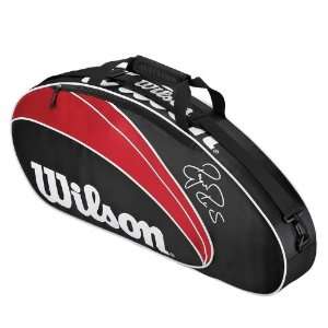    Wilson 12 Federer 3X Tennis Bag Red/Black/White