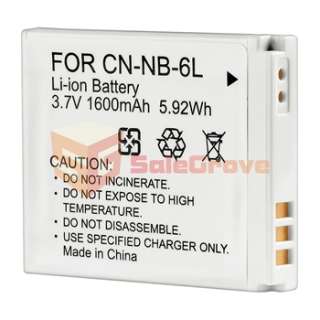 Battery+Charger For NB 6L Canon PowerShot S90+USB CORD  