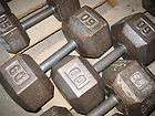 dumbbell barbell weight pair champion 60 lb solid cast iron returns 