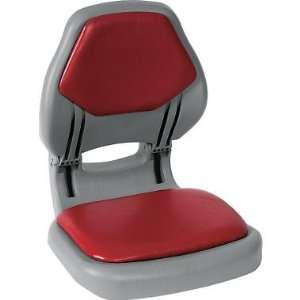    Gray on Red Ergo Angler Deluxe Fishing Boat Seat