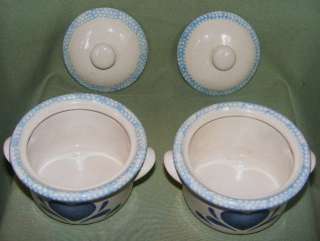   Pottery Crock Mixing Bowls + Small Casseroles / Soup x 6  