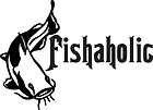   FH1/137 FISHAHOLIC BASS TROUT SALMON BAIT CATFISH POLE ROD CAR TRUCK