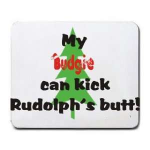    My Budgie Can Kick Rudolphs Butt Mousepad