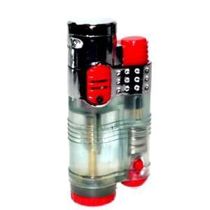  Dual Jet Flames Butane Torch Lighter with LED Key Light S1 