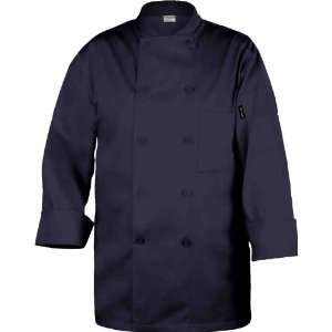 Chef Works CCBA NAV Basic Chef Coat, ~ Navy ~ Small ~ NWT *f131  