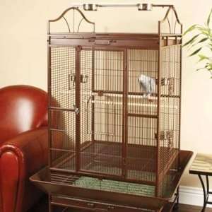   Designer Mink Brown Standing Parrot Cage Pet 