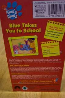 BLUES CLUES Blue Takes You To School VHS VIDEO 097368790339  