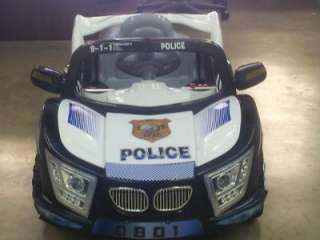 New Kids Ride On Police Car Electric Battery Power & Radio  Wheels 