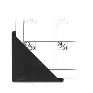 StoreSMART® Calendar Corners   Black Plastic   500 Pack   PE1336DBK 