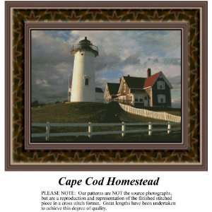  Cape Cod Homestead, Lighthouse Counted Cross Stitch Pattern 