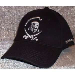 CAPTAIN MORGAN Logo Embroidered Flex Fit Black Baseball Cap HAT