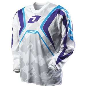 One Industries Napalm Mens Carbon Dirt Bike Motorcycle Jersey   White 
