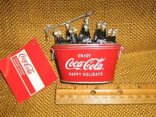12 pack Coca Cola on Ice in Tub Christmas Ornament nwt coke 