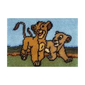   Lion King Simba & Nala 20 X 30 Latch Hook Kit Arts, Crafts & Sewing