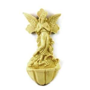 Carved Bone Angel and Holy Water Font From Mexico