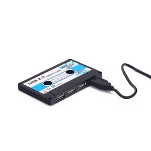  HDE (TM) USB 2.0 Cassette Tape 4 Port Hub Electronics