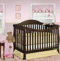  ASPEN SOLID WOOD ESPRESSO CONVERTIBLE BABY CRIB TODDLER RAIL INCLUDED
