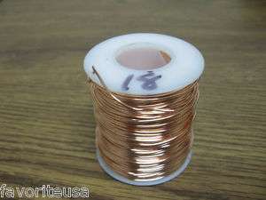 COPPER WIRE PURE SOLID 18 GAUGE ON 1 LB SPOOL FOR ELECTROPLATING 