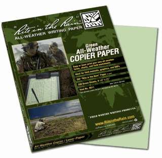   Tactical All Weather Copier Paper   Green, 200 Sheets (8 1/2 x 11