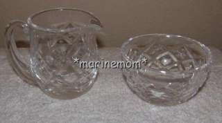 WATERFORD CRYSTAL CREAMER & SUGAR SET (EXCELLENT CONDITION)  